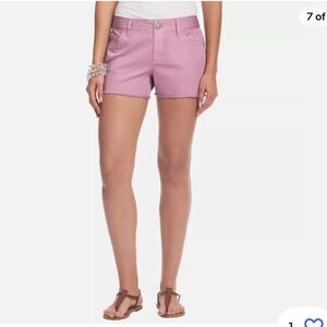 7 Ann Taylor LOFT Purple Raw Hem Denim Shorts Size 29